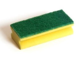 Skursvamp grön/gul 25% slipmedel 10-p
