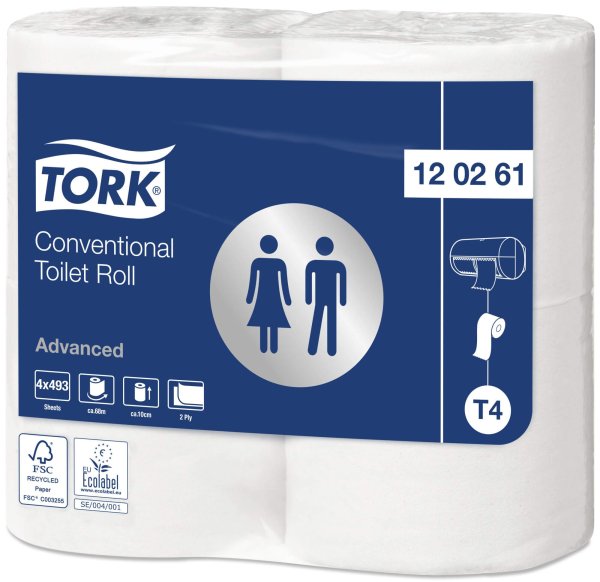 Tork Advanced T4 Toalettpapper 2-Lager, Extra Lång